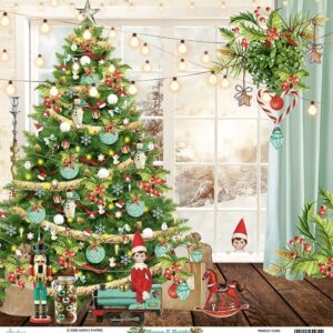 Noel ağacı ve süslemeler.