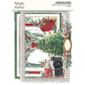 Simple Stories Chipboard Frames - Simple Vintage Tis The Season, 6pcs