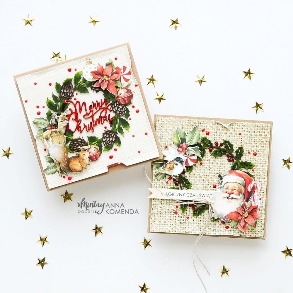 Noel temalı süslü kartlar