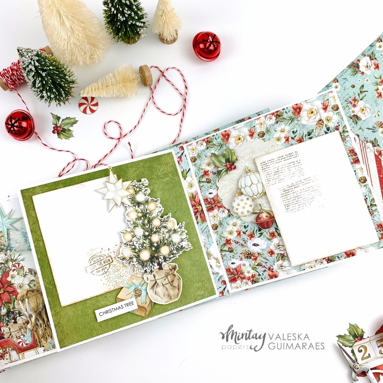 Noel temalı scrapbooking sayfası