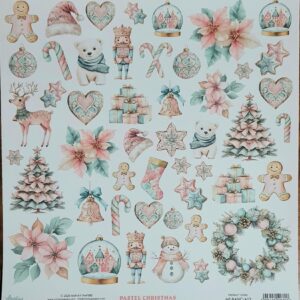 Mintay Papers Basic Elements 12" x 12" - Pastel Christmas, 50pcs