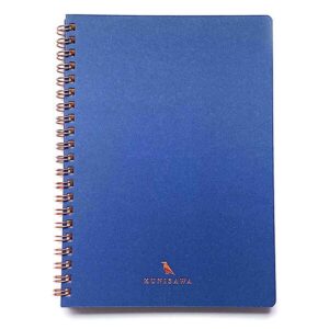 Kunisawa FIND RING NOTE, İndigo Mavi A5 Kareli Defter
