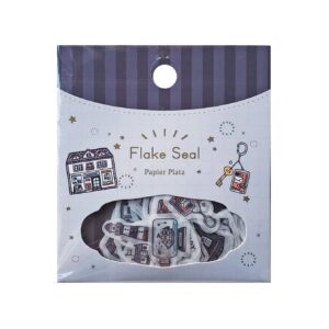 Çizimli flake etiket paketi.