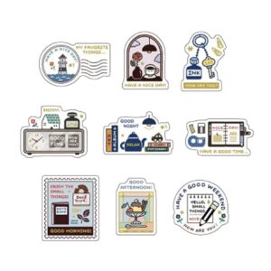 Renkli çıkartmalar, neşeli mesajlar.