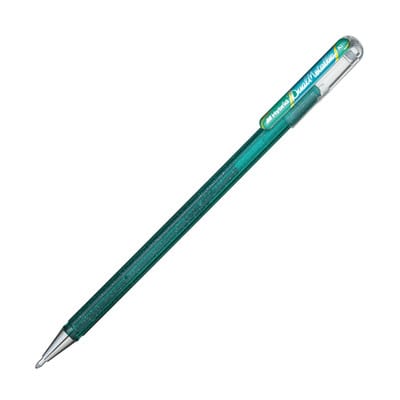 Pentel Dual Metallic Jel Kalem-Yeşil + Metalik Mavi (8 numara)