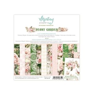 Mintay Papers, Peony Garden Paper Pad, 15,2x15,2 cm