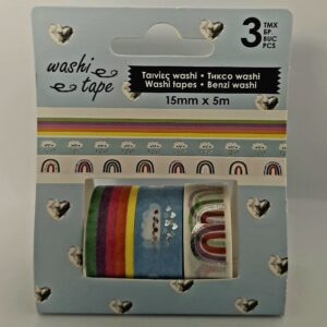 Renkli washi bantları seti