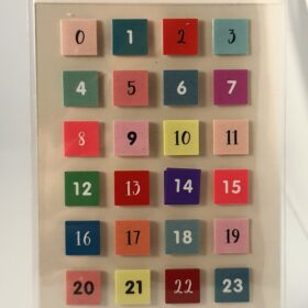 Renkli sayı etiketleri seti