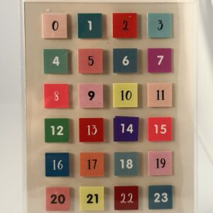 Renkli sayı etiketleri seti