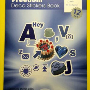 Çıkartma kitabı, renkli tasarımlar.