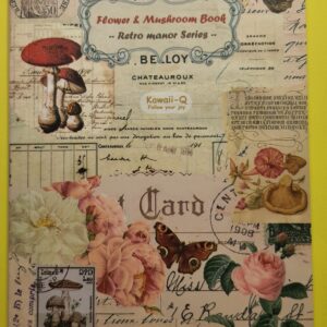 Çiçekler ve mantarlar temalı defter