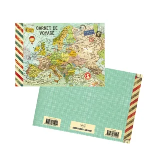 Harita desenli seyahat defteri kapağı