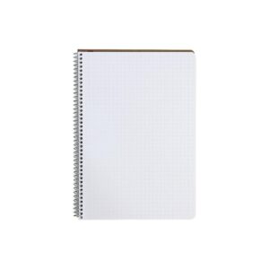 Boş kareli defter, spiral ciltli.