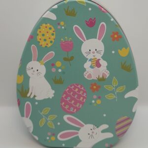 Tavşan desenli teneke kutu