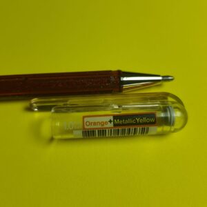 Alternative view of Pentel Dual Metallic Jel Kalem-Orange + Metalik Yellow