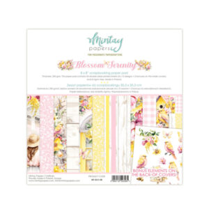 Çiçekli scrapbooking kağıtları seti