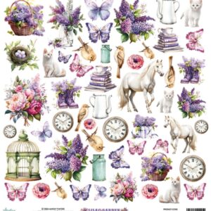 Çiçekler, kelebekler ve hayvanlar.