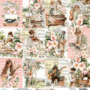 Alternative view of Mintay Papers, 12 x 12" Paper - Music Garden 06