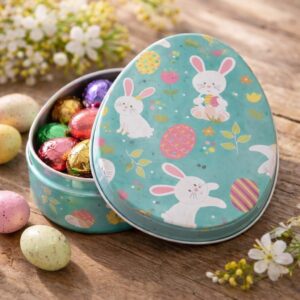 Alternative view of Tavşan desenli teneke kutu
