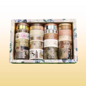 Desenli washi tape-kahve tonları