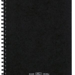 Kokuyo, Soft Ring Notebook Natural, Horizontal Rule, A5, 80 Sheets, Black