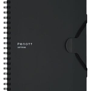 Kokuyo, Soft Ring Notebook, Penott 5mm Grid, A5, 70 Sheets, Black