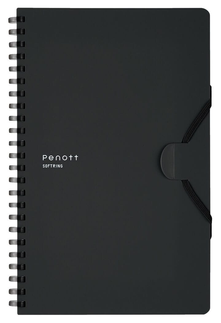 Kokuyo, Soft Ring Notebook, Penott 5mm Grid, A5, 70 Sheets, Black