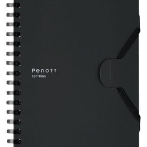 Kokuyo, Soft Ring Notebook, Penott 5mm Grid, B6, 70 Sheets, Black