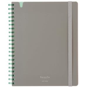 Kokuyo, Soft Ring Sooofa B6, 4mm Grid, 80 Sheets, Warm Gray