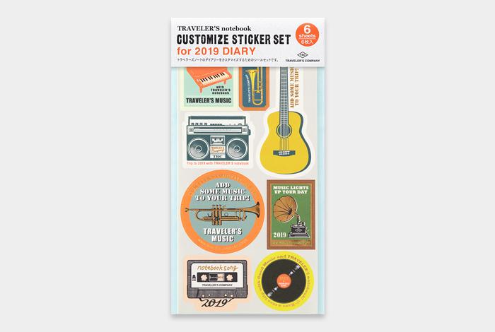 Traveler's notebook, Sticker Set for 2019 Diary, 6 sheets
