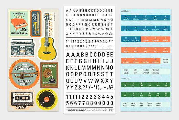 Traveler's notebook, Sticker Set for 2019 Diary, 6 sheets - Görsel 2