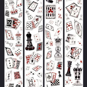 Pet Tape - Vintage Playing Cards and Chess Set, 5m