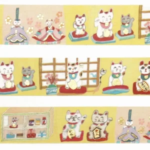 Alternative view of Cozyca Foil-stamped Washi Tape - Beckoning Cat (Maneki Neko)