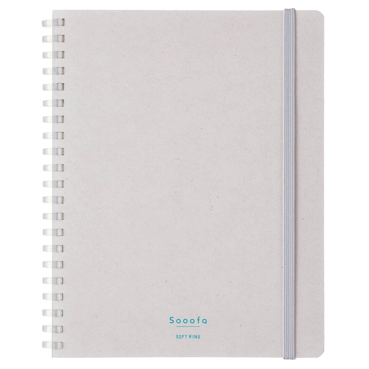 KOKUYO Soft Ring Notebook with Cardboard Grid B6 - Gray