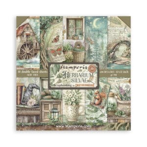 STAMPERİA, Herbarium Silvae-Scrapbooking Paper Pad 10 sheets cm 30,5x30,5 (12"x12")