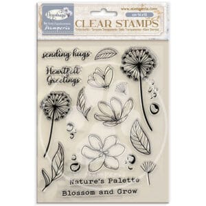 STAMPERİA, Dewdrops Blossoms- Acrylic stamp cm 14x18