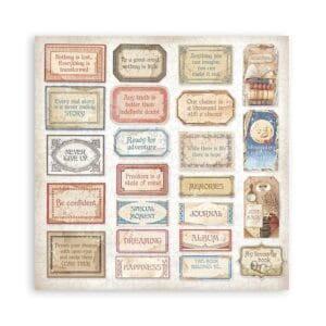 Alternative view of STAMPERİA, Vintage Library-Scrapbooking Small Pad 10 sheets cm 20,3X20,3 (8"X8")