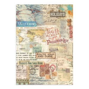 Alternative view of STAMPERİA, Art Of Travelling- Junk Journal- stickers, cut-outs, backgrounds