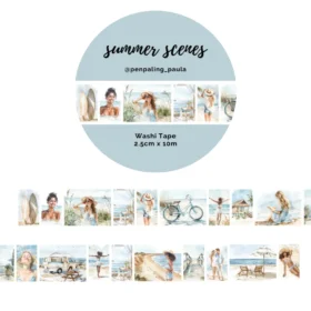 Penpaling Paula, Summer Scenes, Washi Tape, 2.5cmx10m