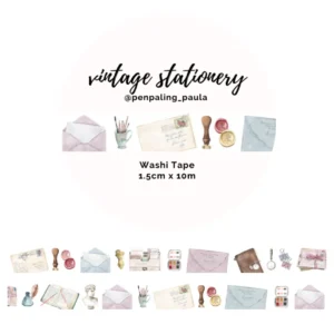 Penpaling Paula, Vintage Stationery, Washi Tape,1.5cmx10m
