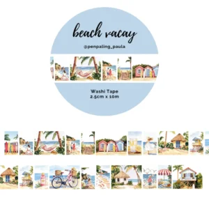 Penpaling Paula, Beach Vacay, Washi Tape, 2.5cmx10m