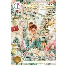 Ciao Bella, Golden Winter, A4 Junk Journal Ephemera Book