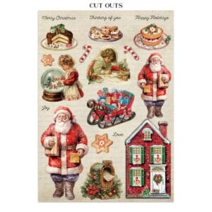 stamperia classic christmas junk journal stickers 5alt