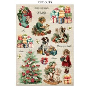 stamperia classic christmas junk journal stickers 6alt