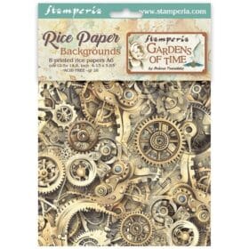 STAMPERİA, Gardens of Time, Rice paper, A6, 8 sheets, 10,5x14,8cm