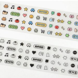 Iconic, Doodle Kiss Cut Tape Deco, 06 Black - Görsel 3
