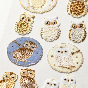 Alternative view of G. C. Press, Flocked stickers - Owl