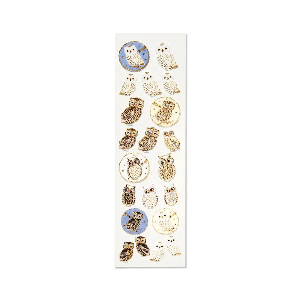G. C. Press, Flocked stickers - Owl