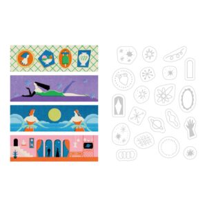 KING JIM, KITTA Collage Washi Tape Planet - Görsel 6