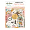 Mintay Papers Art Journal Ephemera Pack - Creative Mind, 68 pcs